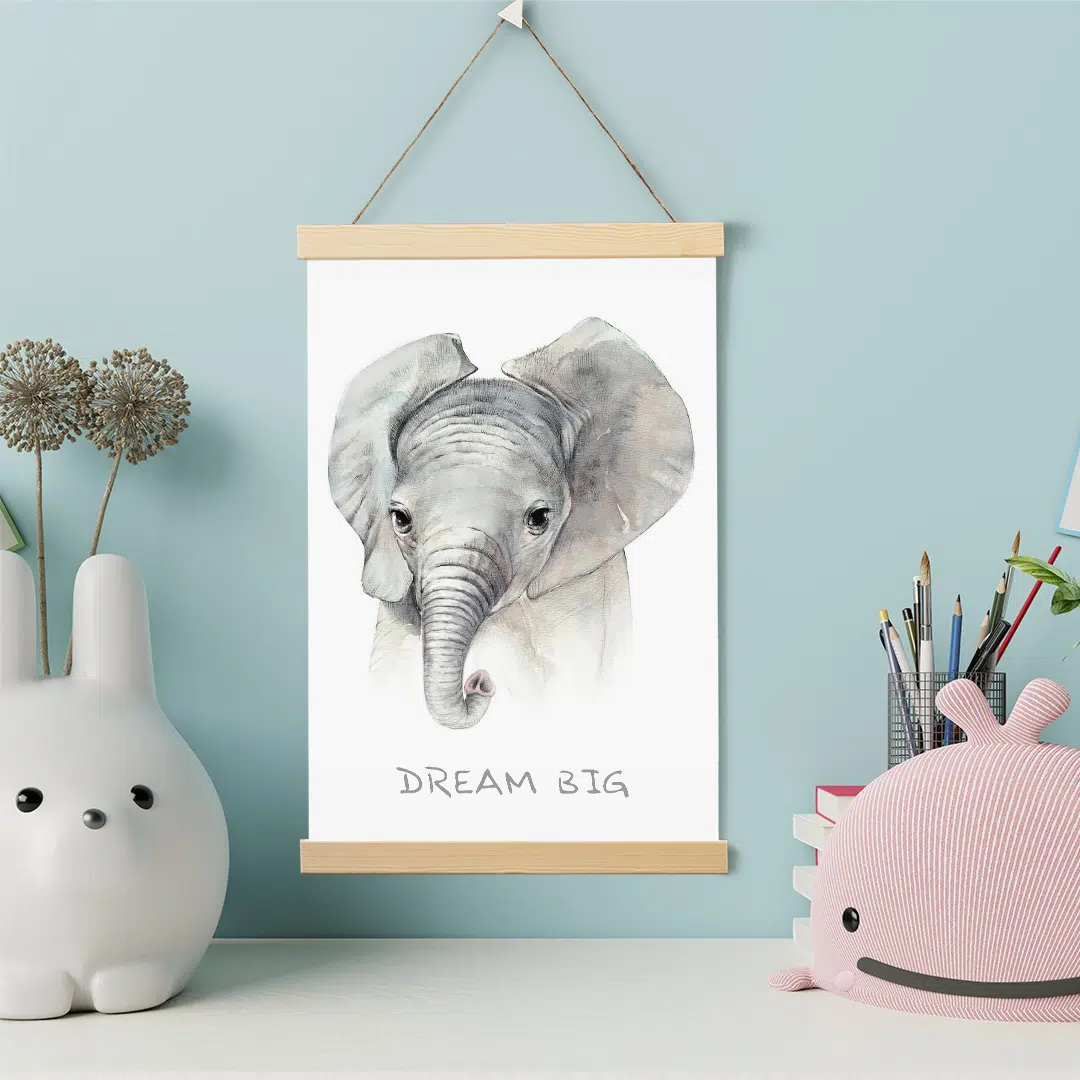 PH-2072.jpg Wall Poster Dream Big Like An Elephant - Image 1